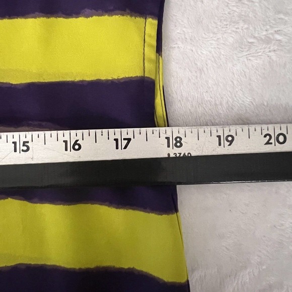 Ann Taylor Loft Shirt Womens Petite Small PS Multicolor Striped Short Sleeve - Picture 5 of 7